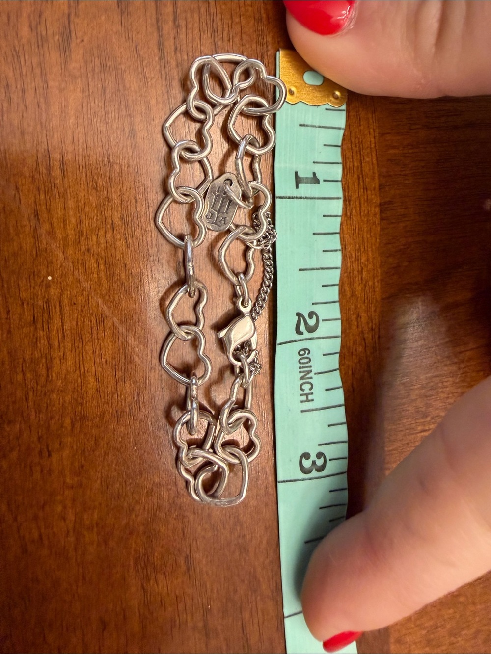James Avery Silver Link Heart Bracelet - Picture 3 of 3